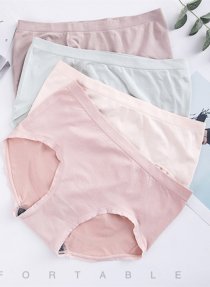 4 pcs/BOX 1.0 Graphene antibacterial underwear women seamless cotton file triangle panties