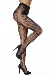 Sexy jacquard fishnet stockings