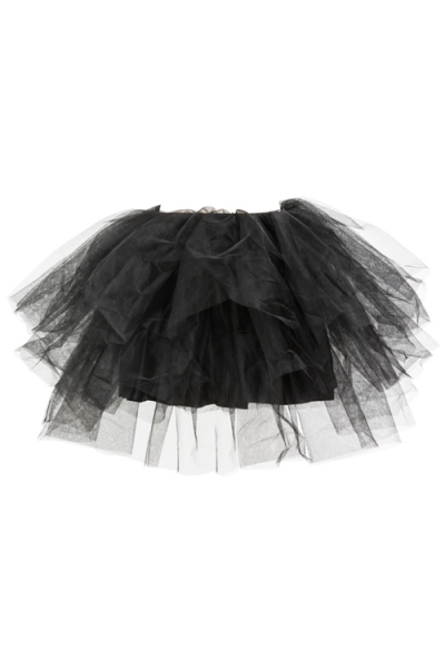 Cute Black Mesh Mini Skirt for Bustier,Corset, Costume