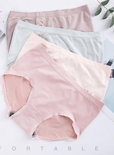 4 pcs/BOX 1.0 Graphene antibacterial underwear women seamless cotton file triangle panties