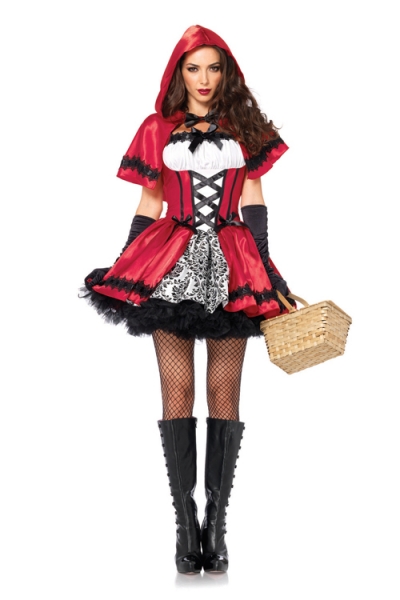 Little Red Riding Hood Costume Dress with Cape